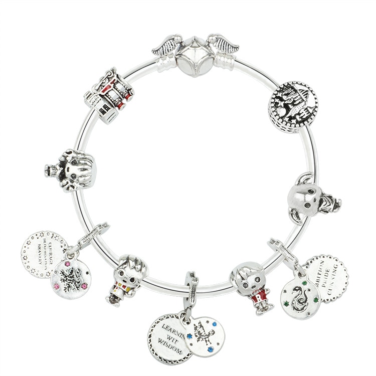 sterben töpfer Magie Armbinde Spielzeug Gehetzt Silber Metall Aktion Für Mädchen Geburtstag Weihnachten Pfanne Armreif