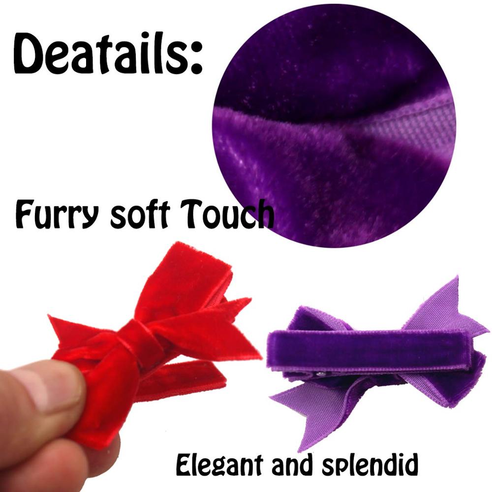 Pinzas para el pelo de 2 pulgadas para bebé y niña, lazos de terciopelo de 2 pulgadas, pinzas para el pelo completamente forradas, accesorios para el cabello para bebé, niños pequeños, 40 Uds.
