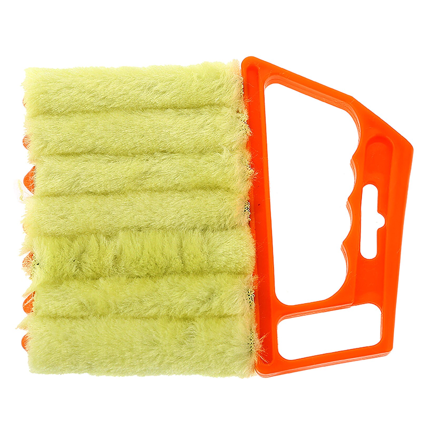 Brosse de nettoyage de stores vénitiens en microfibre, nettoyeur de poussière à lamelles, Clip plumeau de climatiseur de fenêtre, brosse de nettoyage, # YY: Orange