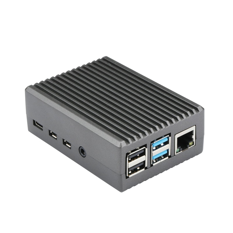 Raspberry Pi 4 Aluminum Case Passive Cooling Gray Shell Metal Enclosure Box Heat Dissipation for RPI 4