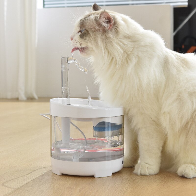 Cat Water Fountain with Faucet Automatic Dog Water Filter Dispenser Clear Faucet Drinker for Cats Pet Drinking Bowl Auto Feeder