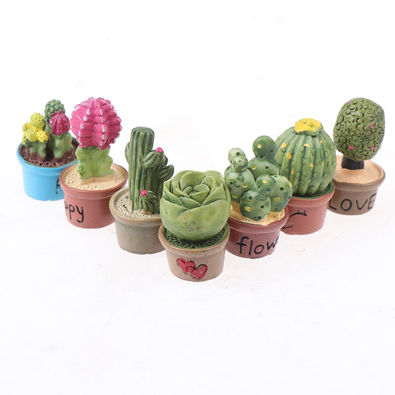 Dollhouse Succulent Plant Office Resin Desktop Birthday Flower Home Decor Craft DIY Miniature Ornament Furniture Toys