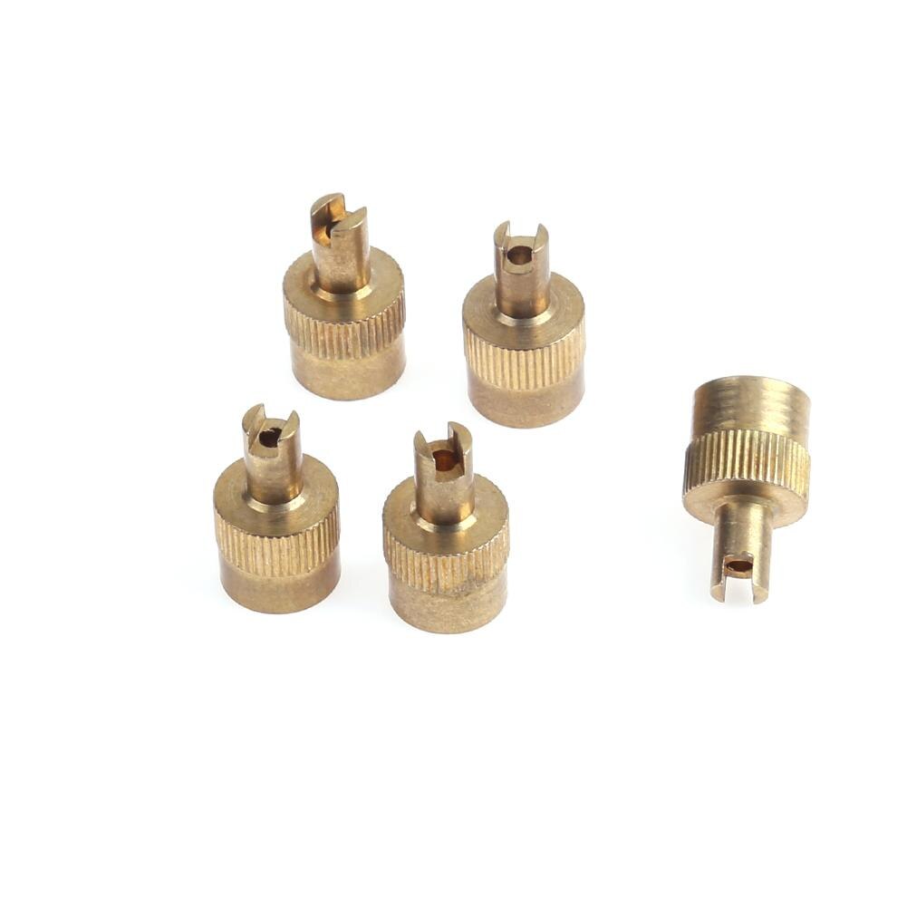 10pcs Coppe Slotted Head Valve Stem Caps for Car Motorcycle Schrader Valve Wheel Tyre Tire Valvol Lid Dust Cover