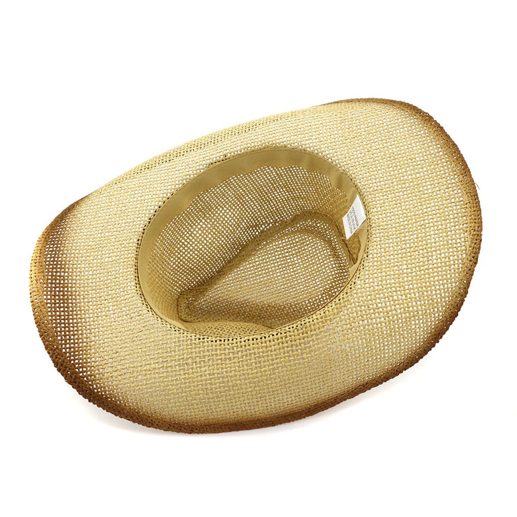 Halm cowboy panama jazz monterade hattar retro sommar vintage herr dam maskerad solhatt ledig nyans anti uv keps #bl5