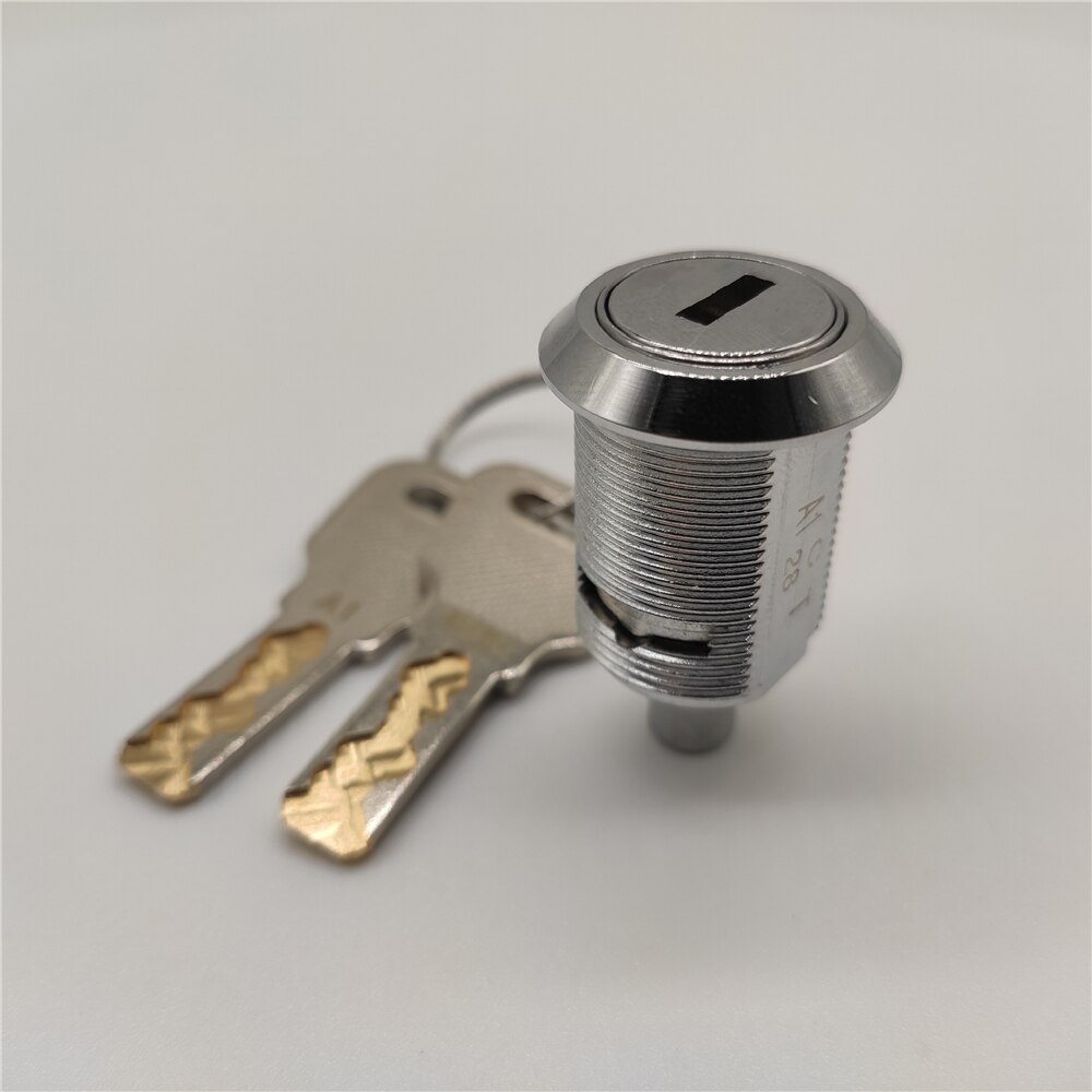 flat disc key security cabinet push lock M19 lock cylinder chrome plated