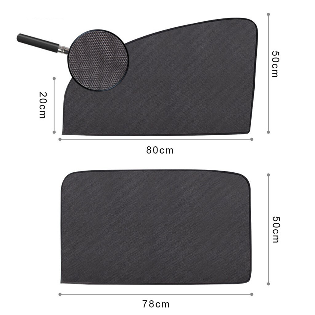 Kongyide Sombrinha sombrinha capa de Malha de Poliéster Magnético Janelas Do Carro de Tamanho Universal 4 Pçs/set tampas de sol do lado da janela