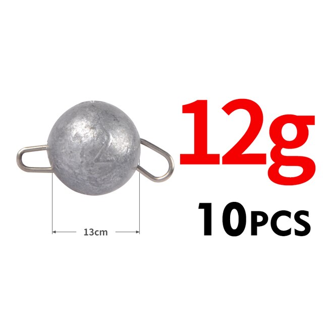 Accessoires de pêche Cheburashka Sinker à tête ronde, poids à puces, leurre souple, groupe Texas, 2g – 18g: 12g 10pcs