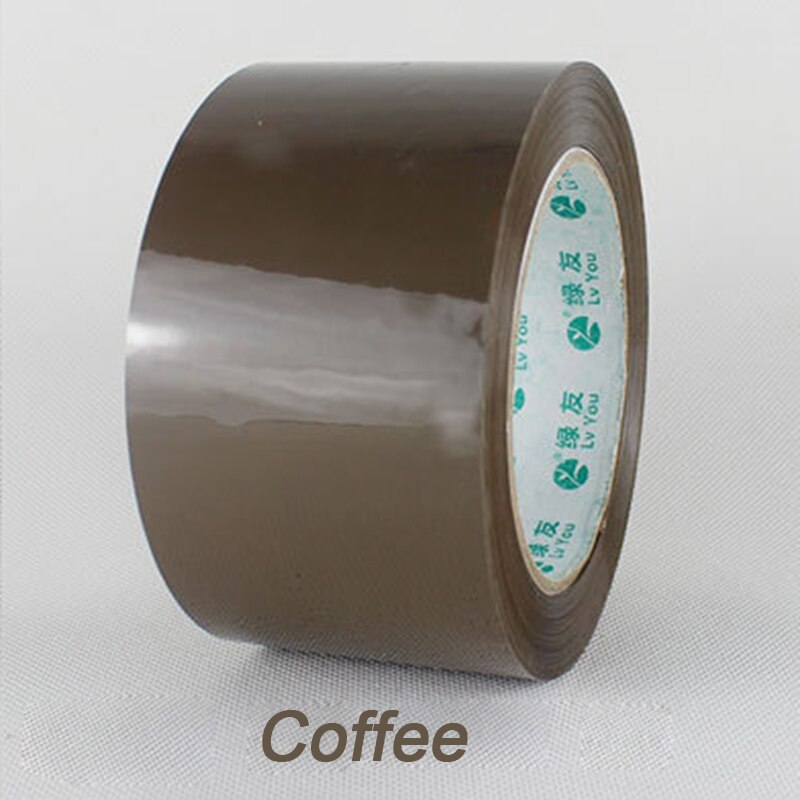 19 Colors Packing Tapes Plastics Adhesive Tape Express Boxes Packaging Tape Long Adhesive Plaster 4.8cm x 90m: coffee
