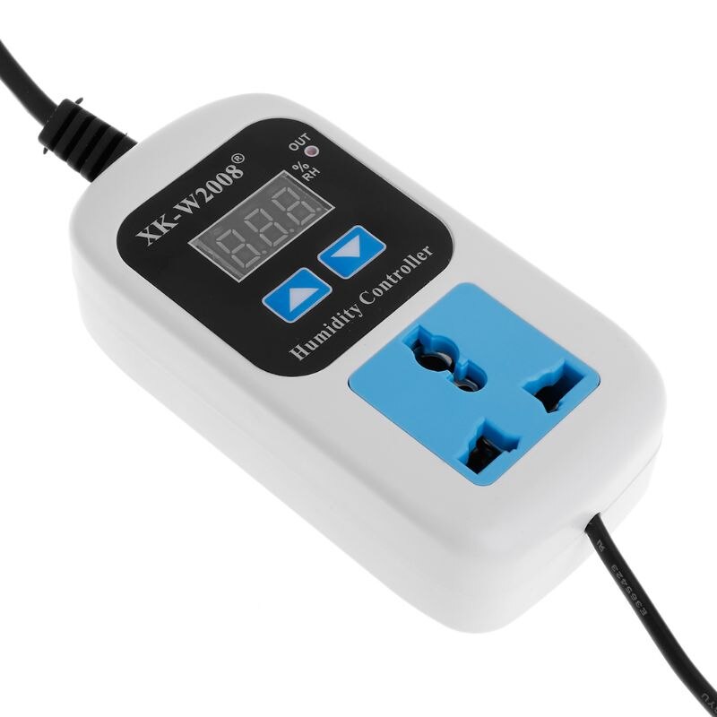 Rouge LED contrôleur d'humidité interrupteur sortie directe 110V-220V 10A hygromètre contrôle d'humidité interrupteur prise 0%-99% RH
