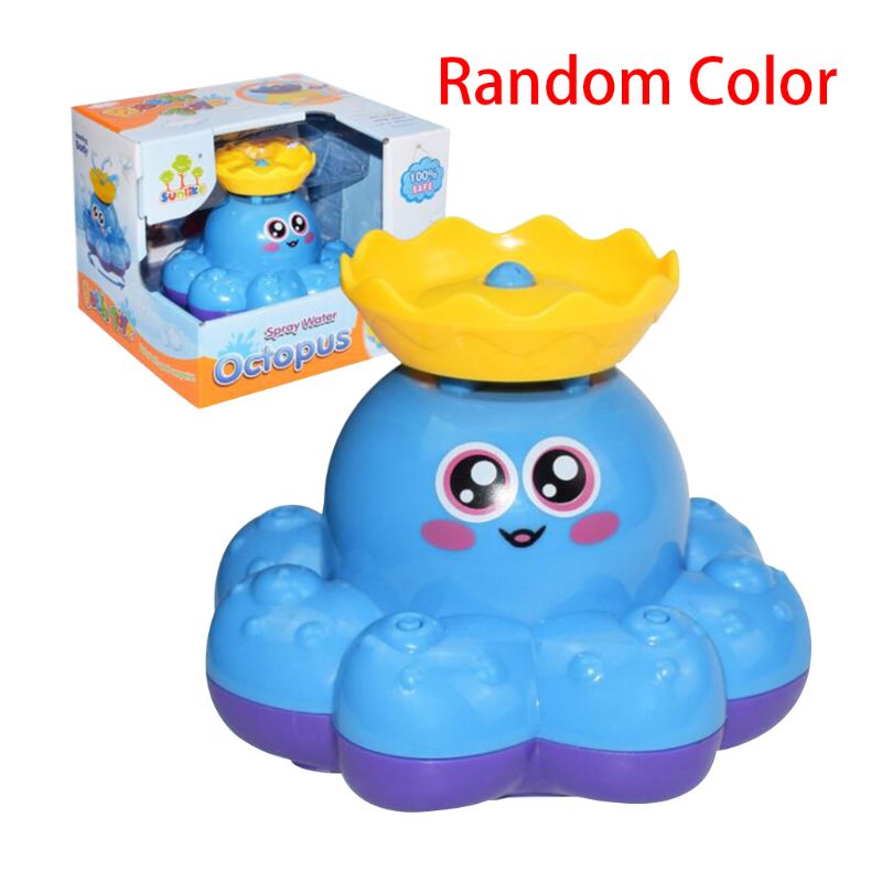 Bad Spielzeug Spray Wasser Octopus Float Drehen Brunnen Baby Badewanne Liefert Infant Kid Partei Elektronische Sprayer 72XC