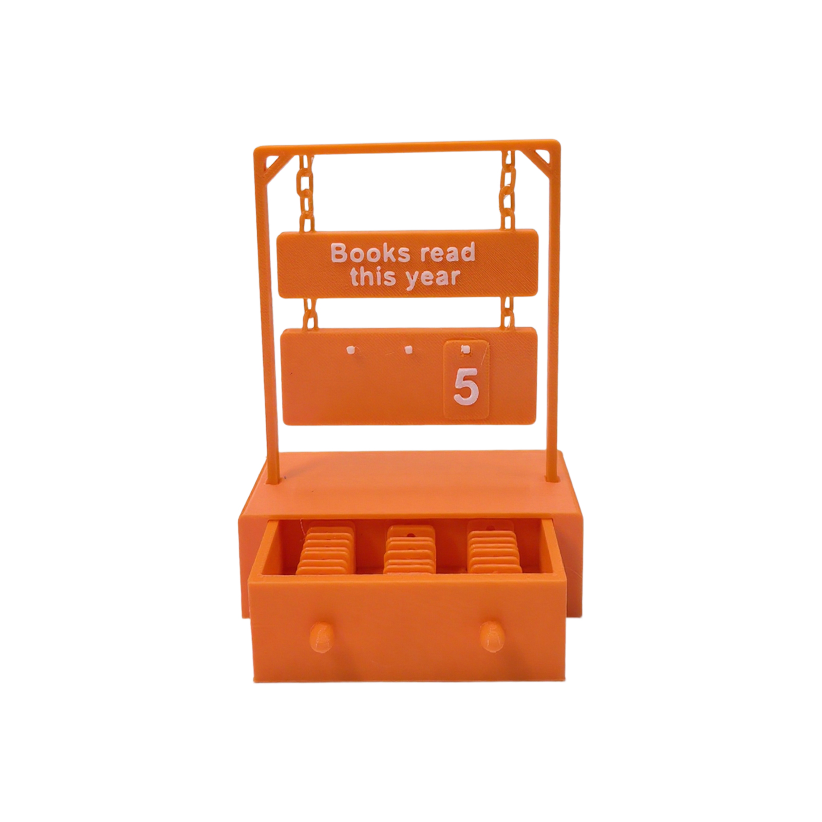 Manual Rotation Easy Update Hanging Book Counter With Digital Storage Suitable For Classrooms Libraries And Reading Challenges: Orange