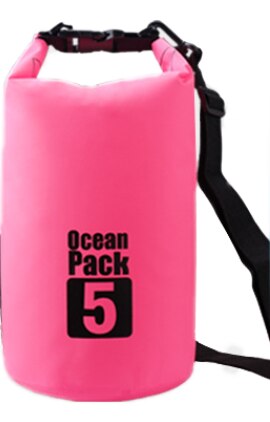 SONGYI 5L/10L/15L/20L kayak da esterno impermeabile canottaggio escursionismo nuoto immersioni spiaggia borse impermeabili: 5L Pink