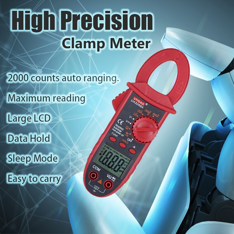 Pro Mini Digital Clamp Meter True Rms capacità Hz Ohm frequenza Temp 600A Amperimetrica multimetro Clamp Tester