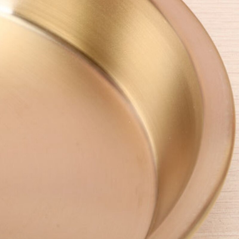 24CM Plate Thickened Pure Copper Plate Dinner Plate Fruit Plate Wedding Plate Tray Steamed Fish Chicken Plate