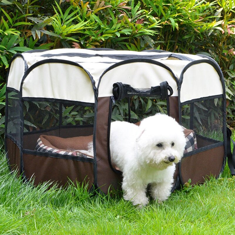Tragbare Falten Zelt Haustier Hund Haus Käfig Hund Katze Zelt Laufstall Welpen Zwinger Achteckige Zaun Außen Haustier Liefert