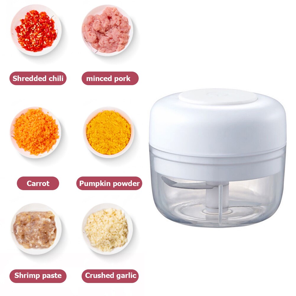Electric Fruit Vegetable Cutter Shredder Kitchen Chopper Ginger Garlic Crusher Dry Food Powder Tools Kitchen Cooking Gadgets