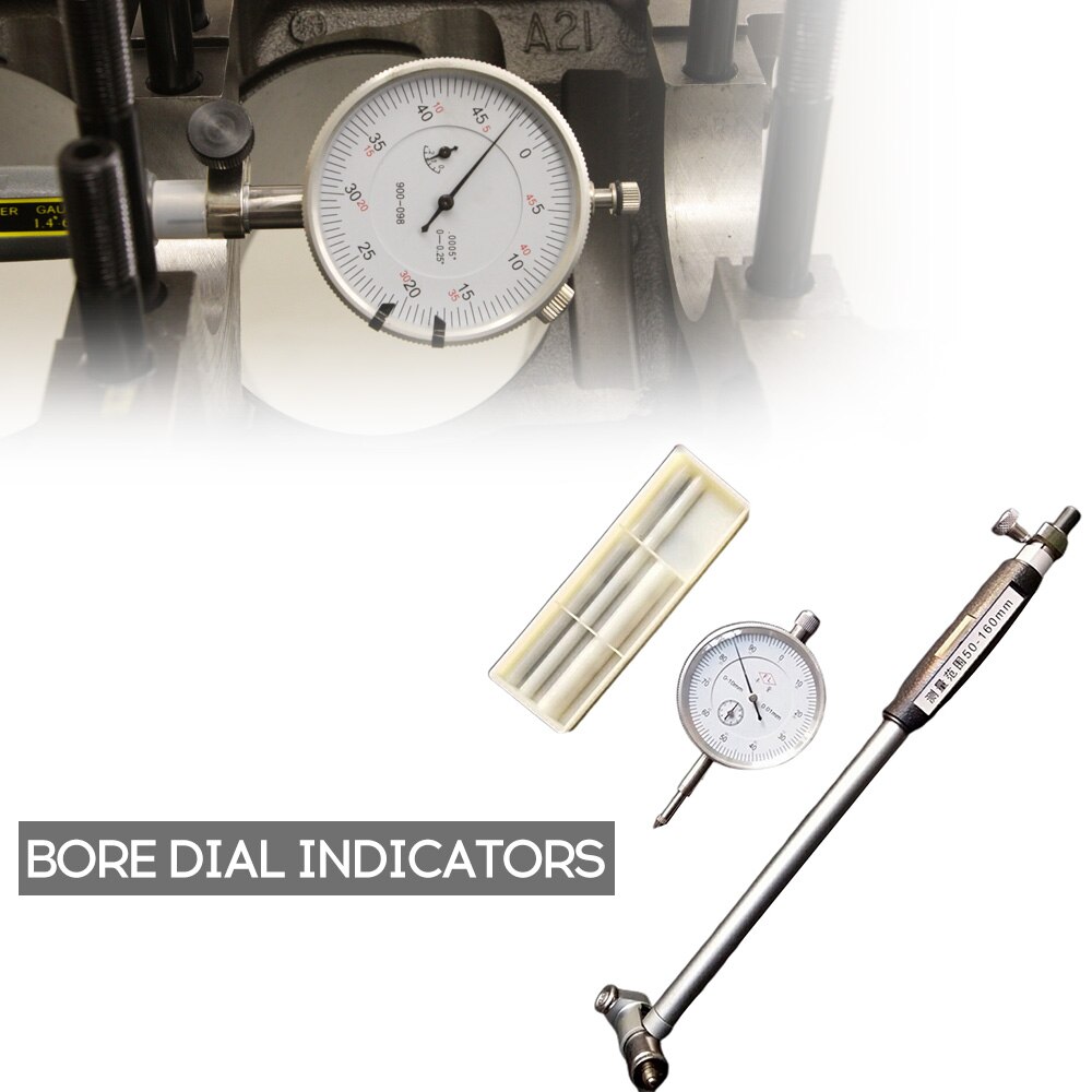 Dial Indicators 0.01mm Dial Indicators Hole Scale Indicator Precision Cylinder Engine Gauge 50-160mm Measurement Tool Tester