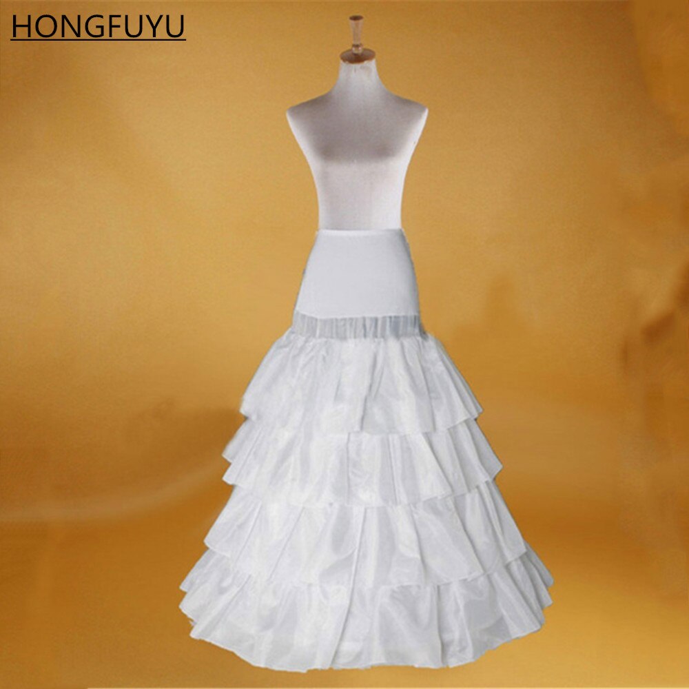 HONGFUYU Bridal Hoop Skirt Wedding Petticoat Accessories Crinoline Slip White In Stock: 10