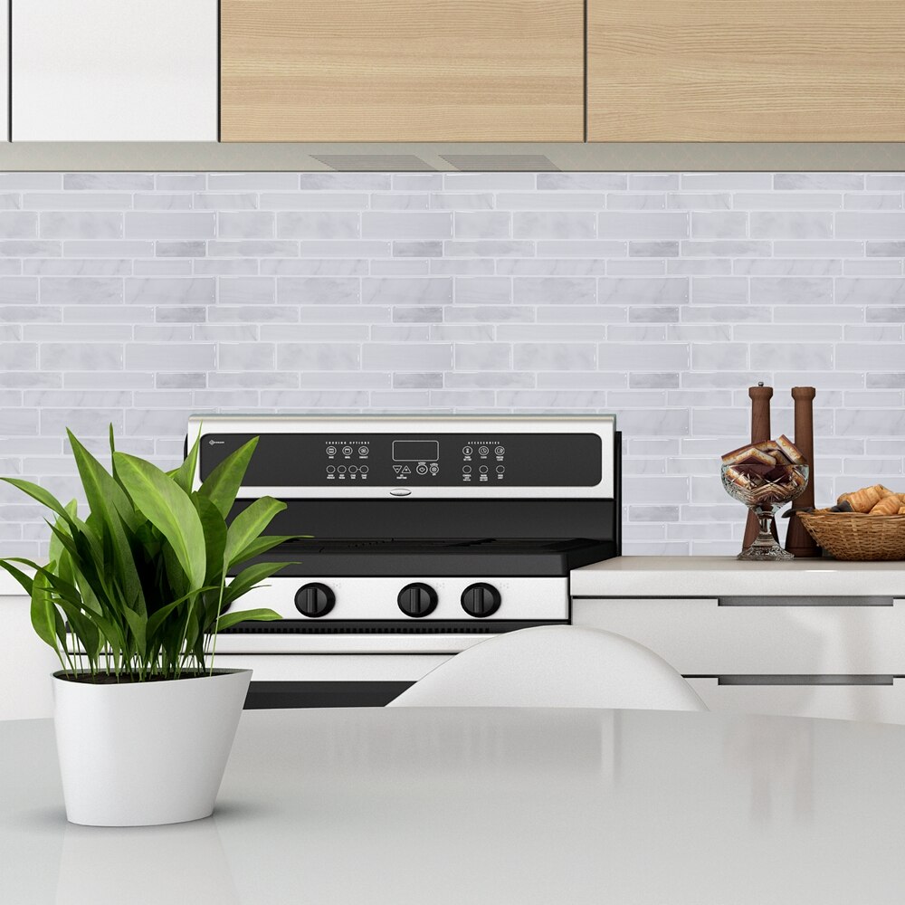 Vividtiles gris Mable peler et coller carreaux Anti-moisissure amovible RV chambre décor cuisine auto-adhésif papier peint