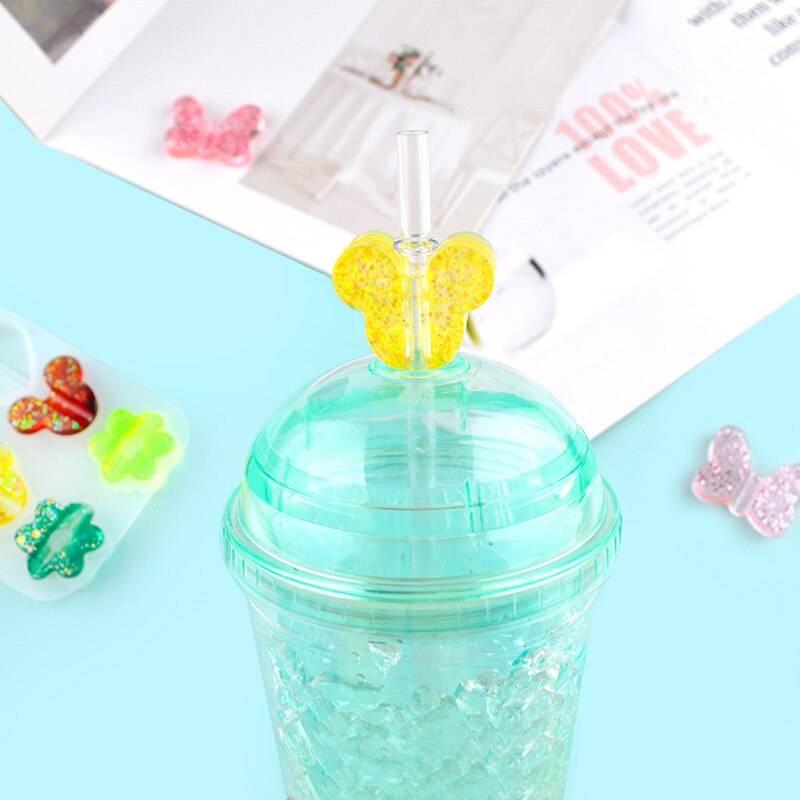 Stro Topper Diy Stro Topper Mold Resin Mold Bloem Vlinder Beach Party Decor Epoxyhars Art Stro Attachment Ambachten