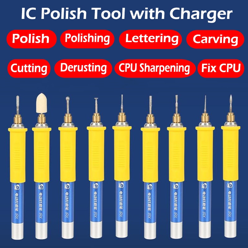 Monteur Oplaadbare Ic Polish Tool Mini Elektrische Molen Graveren Pen Voor Mobiele Telefoon Cpu Nand Flash Slijpen Verwijderen Tool