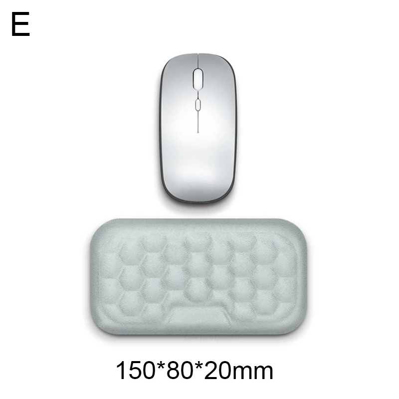 Podkładka pod mysz Ergonomiczna klawiatura Podkładka pod nadgarstek pod mysz Ochrona przed pisaniem w biurze Relaksująca podkładka pod mysz z pianki z pamięcią kształtu Komputer Laptop Podkładka na biurko: Ciemnoniebieski