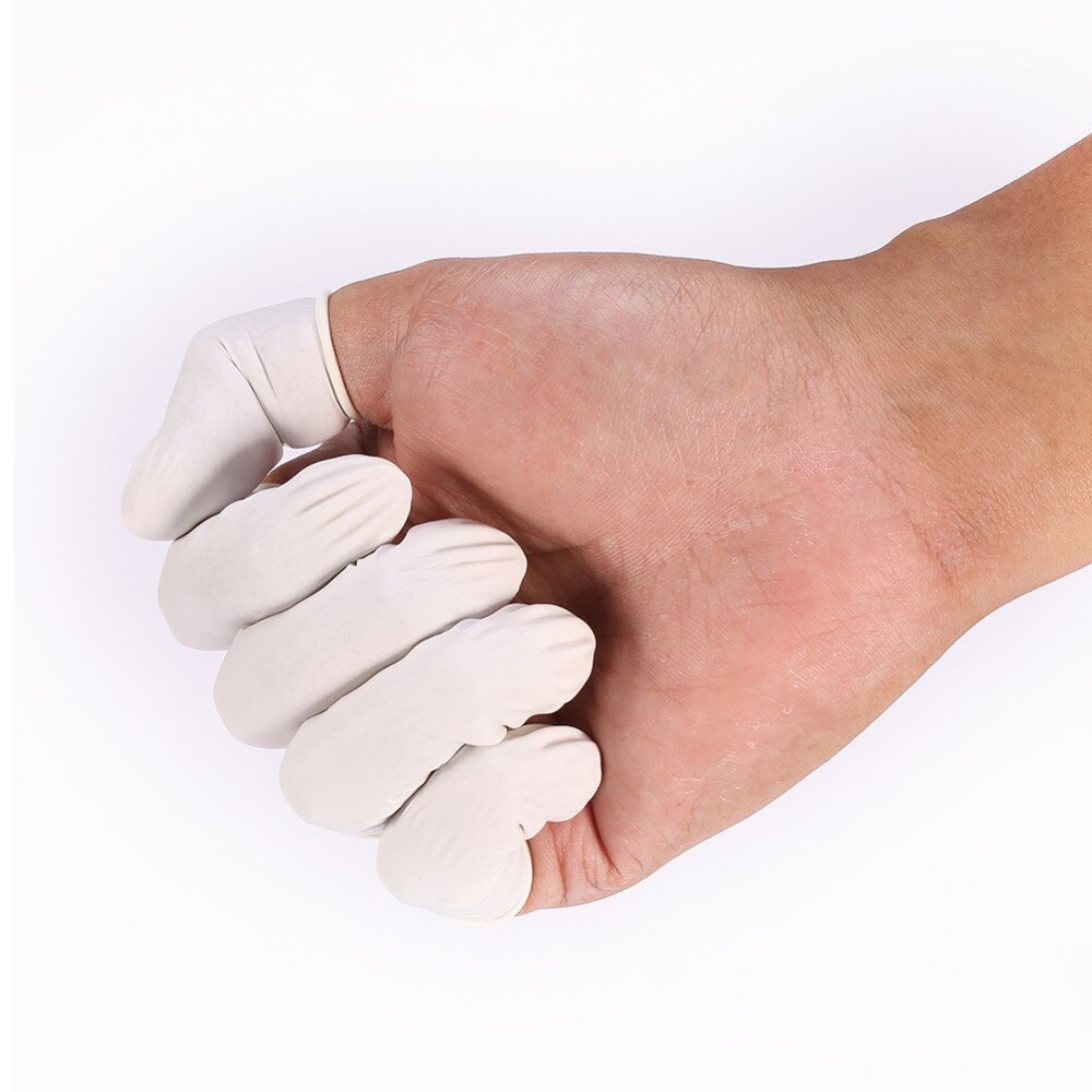 100Pcs Eyebrow Gloves Disposable Latex Finger Cots... Grandado