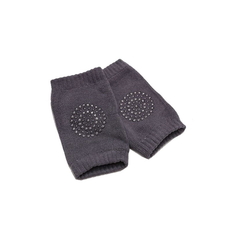 1 Paar Baby Knee Pad Kids Veiligheid Kruipen Elleboog Kussen Infant Peuters Baby Been Warmer Knie Ondersteuning Protector Baby Knieschijf: 1 pair - Dark Grey
