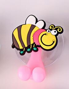 Multifunktionale Nette Cartoon Tier Saugnapf Zahnbürste Halter Haken Bad Zubehör 24 Farben: bee