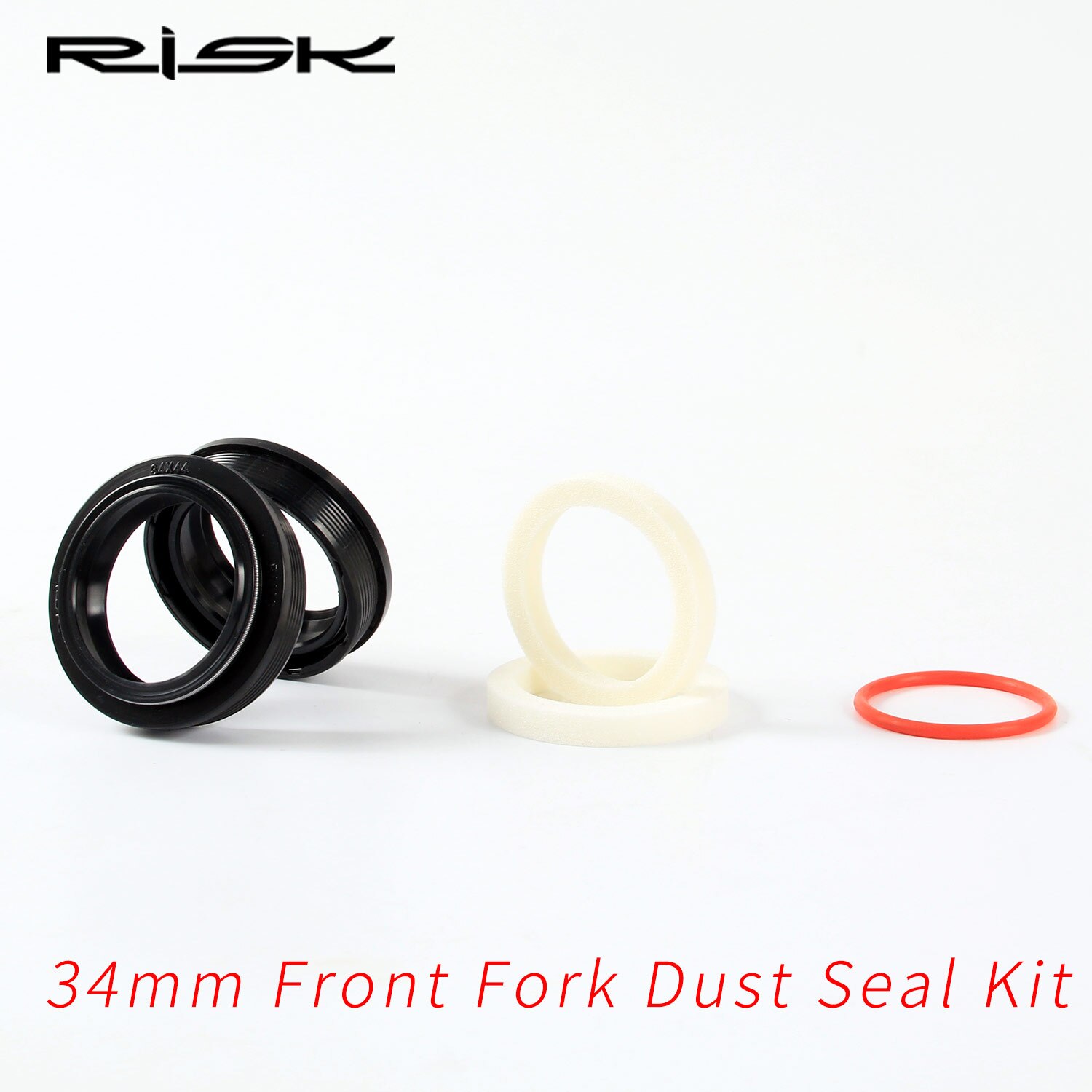 RISK Mountain Bicycle Bike Suspension Front Fork Dust Seal Oil Seal 32mm Sponge Ring MTB Inner Tube Installation Tool For XCR: 34mm set