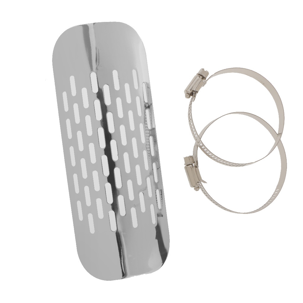 Pierced Exhaust Tube Heat Shield Cover Thermal Shroud For White