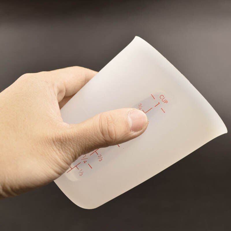 Visual Cooking Accessories Double-scale 250ML Measuring Cup Silicone Semi-permeable Food Grade Kitchen Measuring Tools