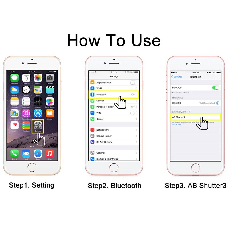 Controllo A Distanza Senza Fili Del Bluetooth Del Telefono mobile Monopiede Bastone Selfie otturatore se stesso-Timer di Scatto Remoto per IOS androide