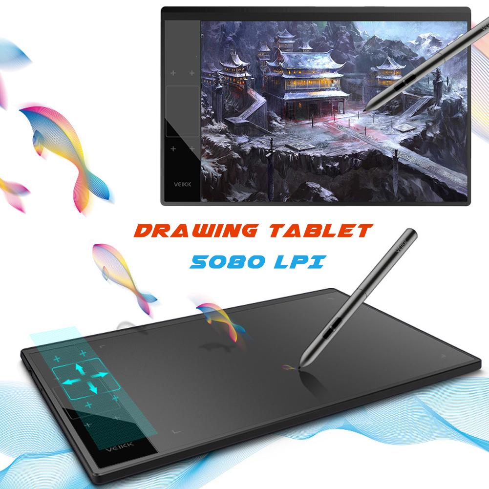 Veikk 10*6 Inch A30 Grafische Tablet 8192 Niveaus Digitale Tablet Tekening Tablet 5080 Lpi Tablet Geen Nodig Lading pen
