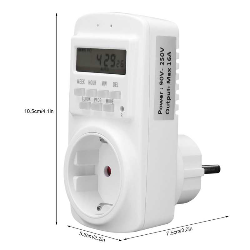 Ketotek interruttore Timer digitale elettronico EU FR BR presa Timer da cucina 230V 50HZ 7 giorni 12/24 minerale presa temporizzata programmabile