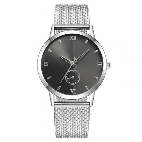 Koppelhorloges voor dames en heren, analoog quartz polshorloge, ronde subwijzerplaat, mesh band, romeinse cijfers, unisex polshorloge