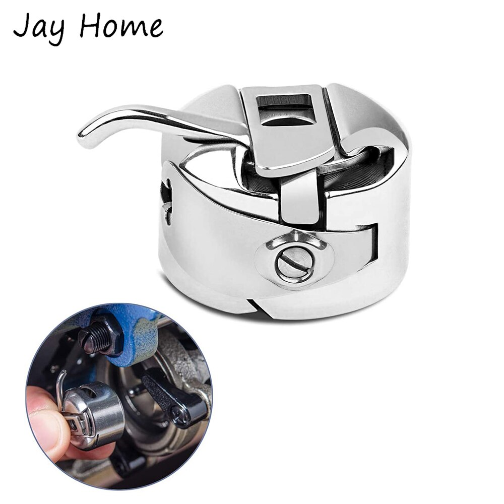 Caja de bobina para máquina de coser, soporte de bobina con 5 bobinas de Metal para máquina de coser casera, accesorios de costura DIY, 1 ud.