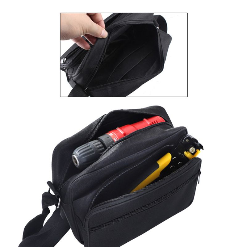 Multifunction Canvas Tool Bag Shoulder Storage Hardware Toolkit Organizer Pouch
