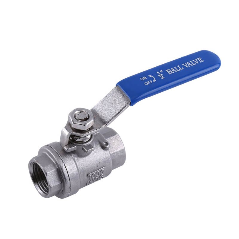 Valve Parts 1/2'' NPT Full Port 2 Way Rotary Lever Stainless Steel SS304 Two Pieces Ball Valve WOG1000 Electric Valve