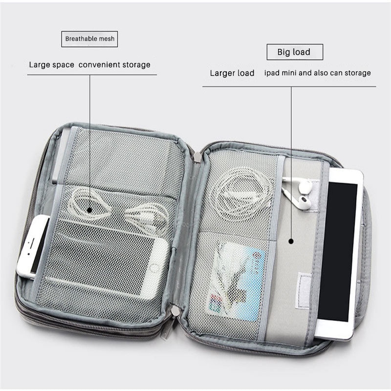 Gadget Organizer Case Digital Storage Bag Electronics Organizer for Chargers Cables Hard Drive for IPhone Phone Protection Pouch