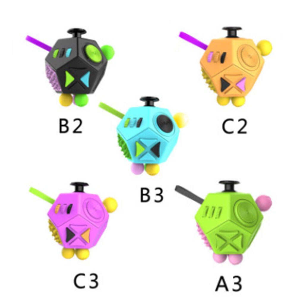 12 stron ręka dla autyzmu kostka antystresowa ADHD lęk stres ulga Centrum dzieci antystresowy magia stres zabawki typu denerwować puzzle zabawka
