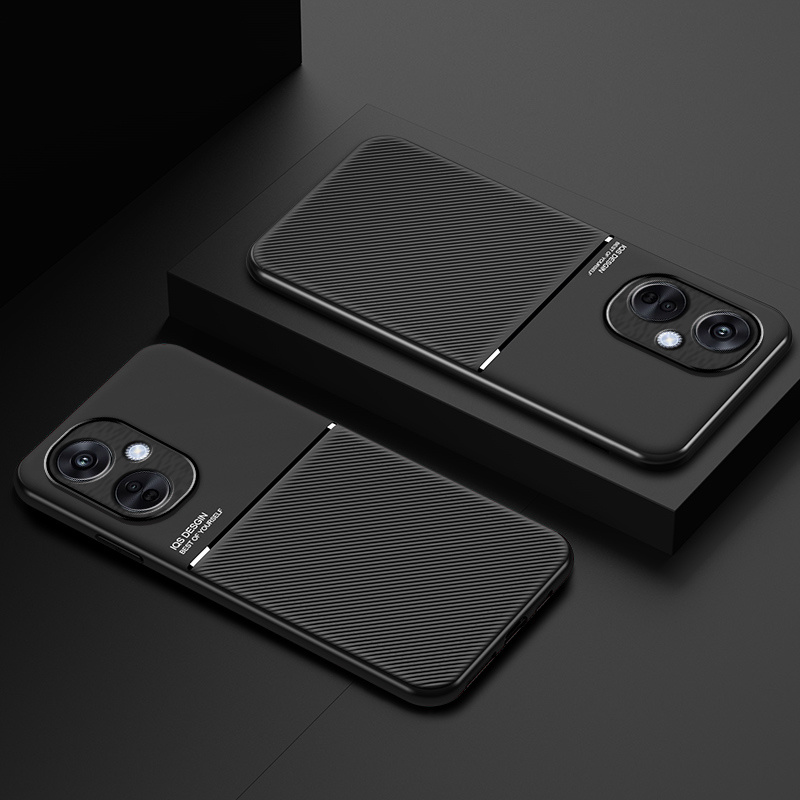 For OnePlus Nord CE 3 Lite 5G Case With Metal Plate Magnetic Car Holder Phone Case For One Plus Nord CE3 Lite Leather Back Cover