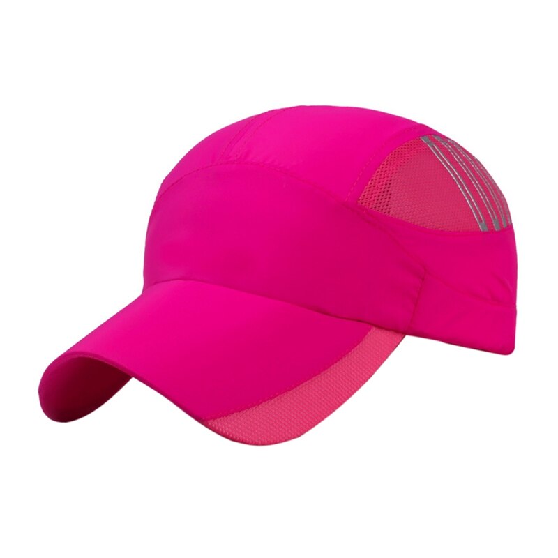 Gorra de protección UV para el sol, gorra deportiva de béisbol para exteriores, para correr, Golf, gorras transpirables con Cierre trasero ajustable: Rosa