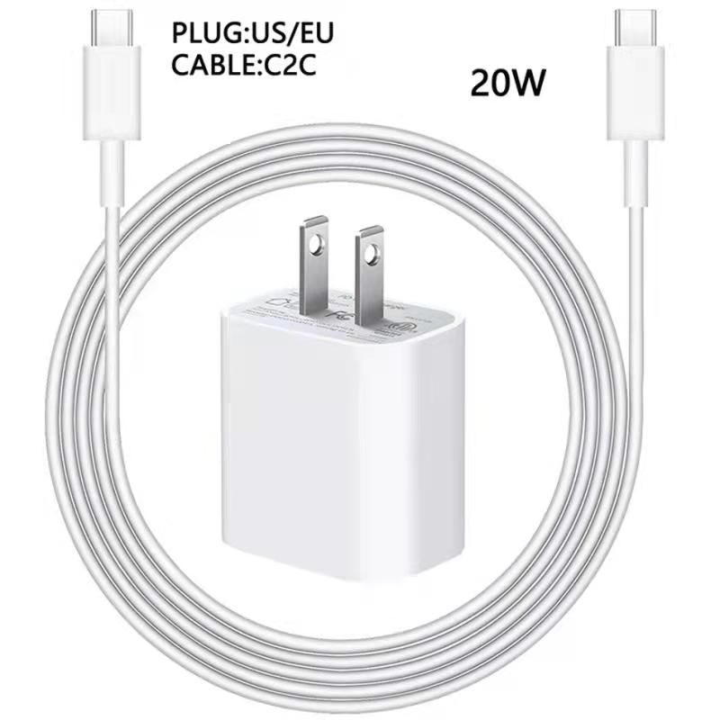 Fast Charger USB Quick Charging 20W QC 3.0 Typec to USBC Cable Phone AdapterFor iPhone 12 Huawei C2C Macbook Pro C2L Tablet Cord