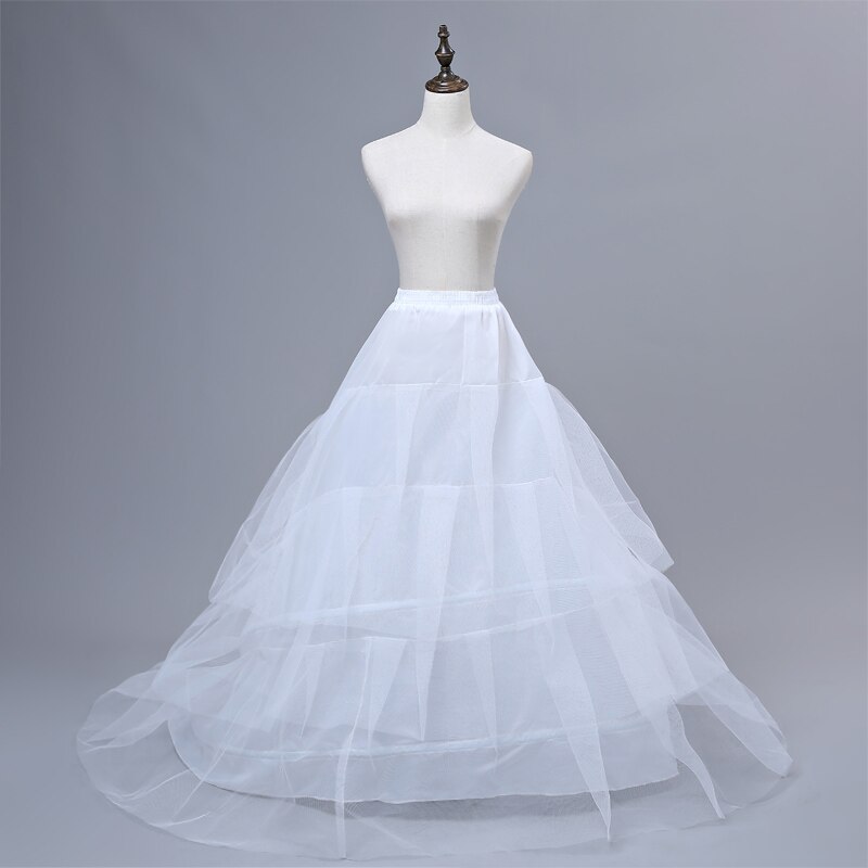 JIERUIZE-jupon blanc de , sous-jupe en Crinoline, 3 couches pour robes de mariée,