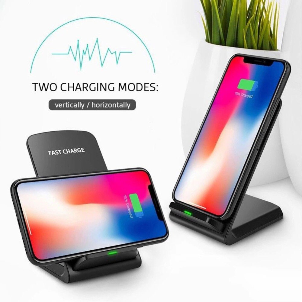 Qi trådlös laddare för samsung  s10 s9 s8 note 9 10w snabb trådlös laddningsdocka för iphone 13 13 pro 12 12 promax xs max xr x