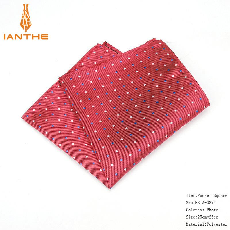 Mannen Klassieke Pocket Vierkante Dot Patroon Zakdoek Mode Zakdoek Voor Mannen Pakken Zakdoeken Vintage Handdoek Accessoires Marine: IA3874