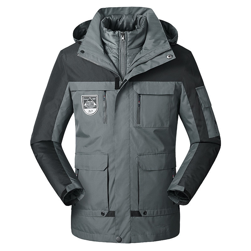 Winter Ski Jassen Mannen Outdoor Thermische Waterdicht Winddicht Snowboard Jassen Camping Trekking Wandelen Jas Sneeuw Skiën Jas: Grijs / XL