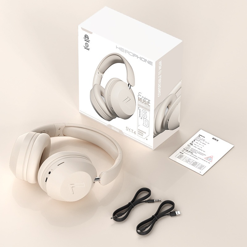 Bluetooth-muziekheadset, draadloze headset, sportoortelefoon met hoge batterij, universeel: WHITE