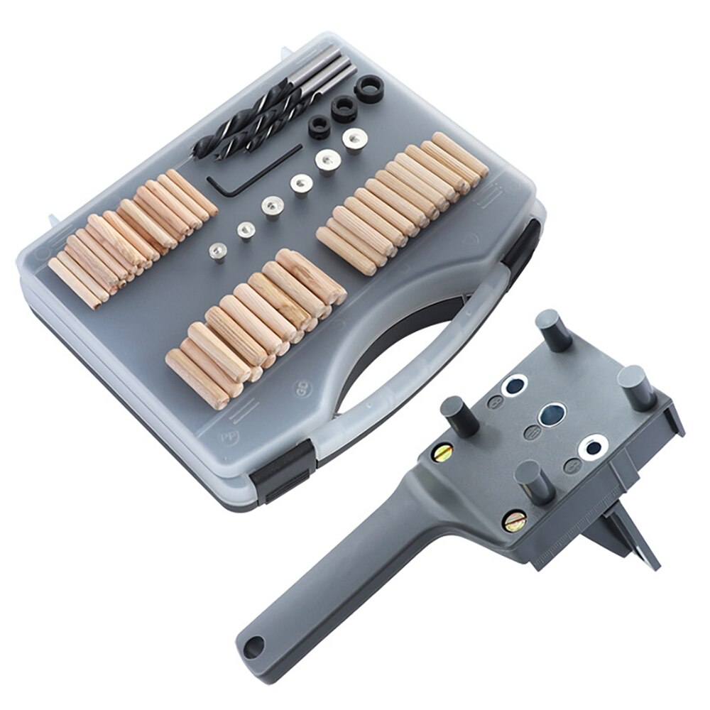 6 8 10mm Timmerwerk Houtbewerking Kit Deuvel Jig Hout HSS Boren Houtbewerking Jig ABS Plastic pocket gat jig boor Guide Tool